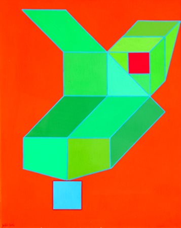 PERILLI Achille (Roma 1927) Eccolo!, 2006 olio su tela, cm. 81 x 65 Firma,...