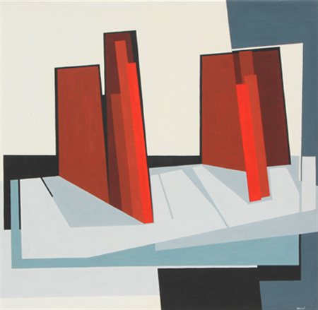 NATIVI Gualtiero (Pistoia 1921 - Greve in Chianti 1999) Bozzetto per 'Paese...