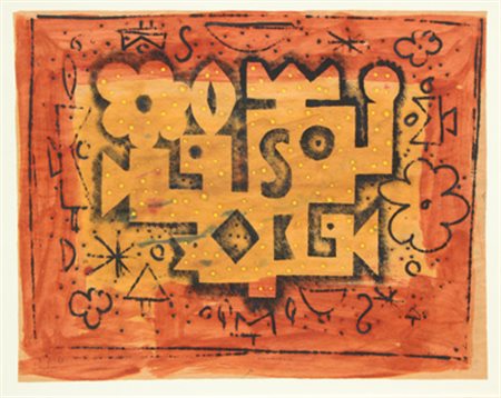 MARTIN Philip (Essex 1927) Precursore, 1963 pittura su cartoncino, cm. 43 x...