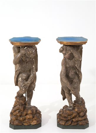 Pair of sculptures with angels