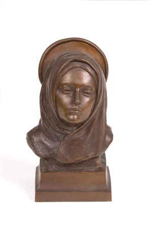 ANTONIO UGO. Bronze sculpture "VIRGIN MARY"