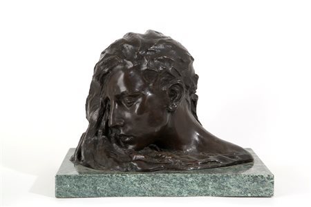 Bronze sculpture "FEMALE FACE"