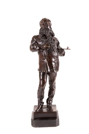 VINCENZO GEMITO. Sculpture "PAINTER WITH PALETTE"