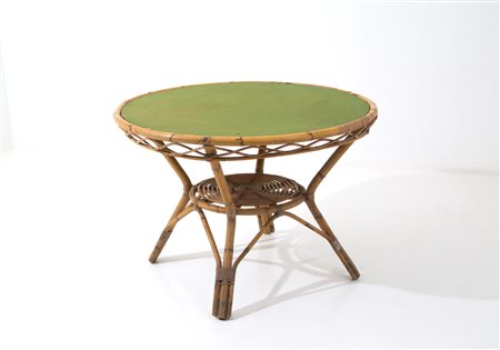 Round wicker table