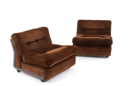 MARIO BELLINI. Two Amanta armchairs for B&B Italia