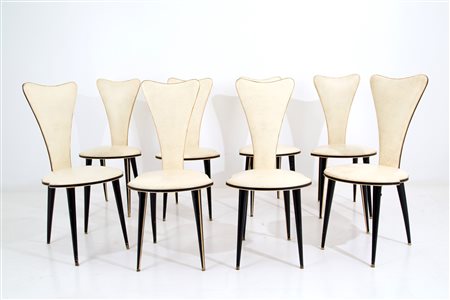UMBERTO MASCAGNI. Eight chairs