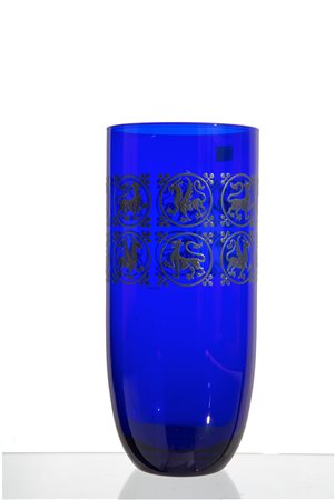 ETTORE SOTTSASS. Cobalt blue vase