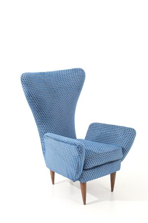 GIORGIO MADINI - EMILIO SALA. Blue armchair. THE GALIMBERTI BROTHERS