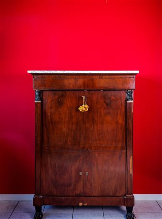 Secretaire in piuma di mogano