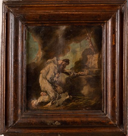 ALESSANDRO MAGNASCO detto LISSANDRINO attribuibile a
(Genova 1667 - 1749)
Monaco in preghiera