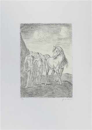 ACQUAFORTE DI GIORGIO DE CHIRICO