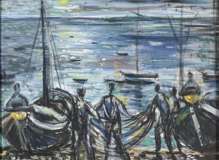 DIPINTO PESCATORI DI ANTONIO CORPORA