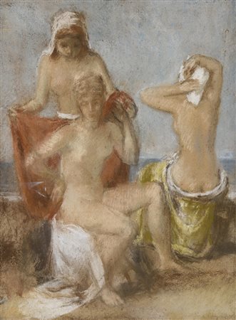 PASTELLO BAGNANTI DEL NOVECENTO