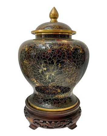 Potiche Cloisonne in metallo