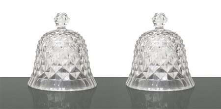 Coppia di campanule in cristallo, XX secolo