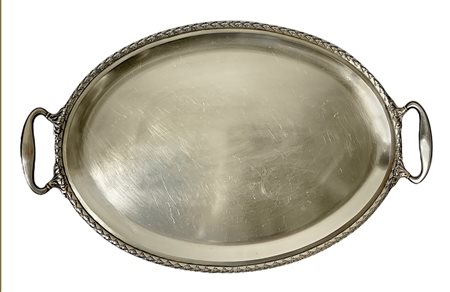 Vassoio ovale in argento 800 , Primi XX secolo