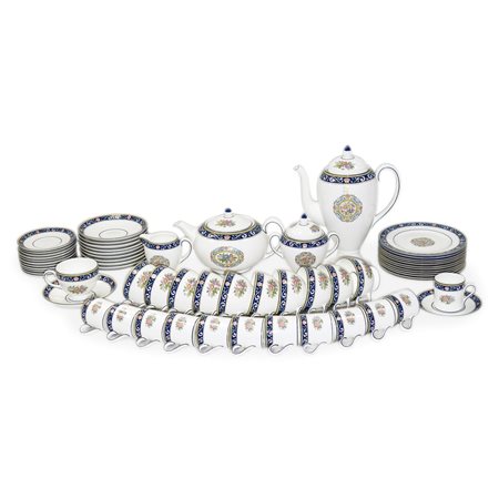 Wedgwood Made in England - Servizio da te e caffe in porcellana, mod. "Runnymede", 1972