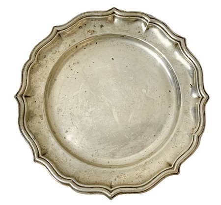 Vassoio smerlato in argento 800, XVIII secolo