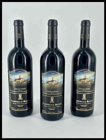 Castello Banfi, Castello Banfi Tuscany,  Castello Banfi VDT - 3 bottles (bt), vintage 1986.Level:
