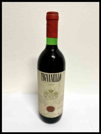 Marchesi Antinori, Tignanello Tuscany, Tignanello IGT - 1 bottle (bt), vintage 1979.Level: Bottom