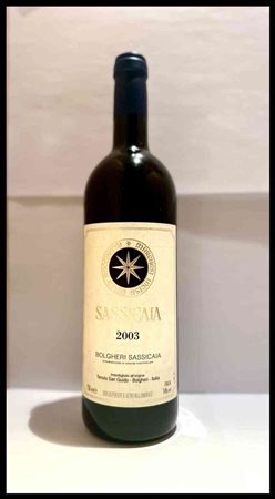 Tenuta San Guido Bolgheri, Sassicaia Tuscany, Sassicaia DOC - 1 bottle (bt), vintage 2003.Level: