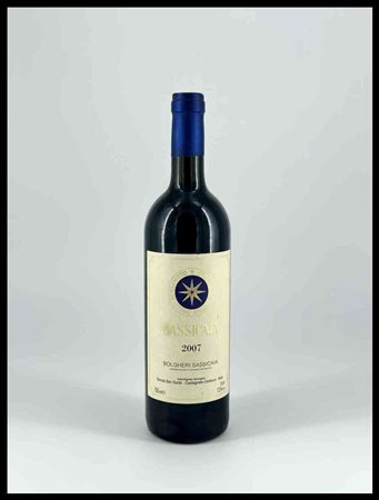 Tenuta San Guido Bolgheri, Sassicaia Tuscany, Sassicaia DOC - 1 bottle (bt), vintage 2007.Level: