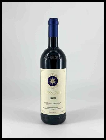 Tenuta San Guido Bolgheri, Sassicaia Tuscany, Sassicaia DOC - 1 bottle (bt), vintage 2018.Level: