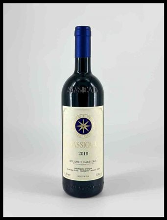 Tenuta San Guido Bolgheri, Sassicaia Tuscany, Sassicaia DOC - 1 bottle (bt), vintage 2018.Level: