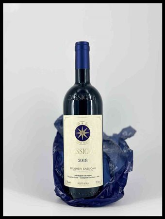 Tenuta San Guido Bolgheri, Sassicaia Tuscany, Sassicaia DOC - 1 bottle (bt), vintage 2018.Level: