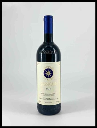 Tenuta San Guido Bolgheri, Sassicaia Tuscany, Sassicaia DOC - 2 bottles (bt), vintage 2018.Level: