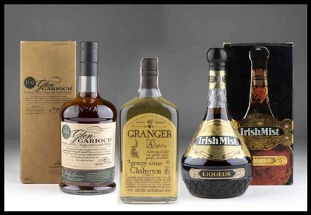 Glen Garioch 12 Years Old, Granger Genepy Nature Chaberton, Irish Mist
Multiple lot, 3 bottles 1