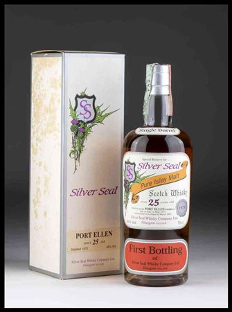 Port Ellen 1975 25 Years Old Silver Seal Single Malt Scotch Whisky Scotland, Single Malt Scotch