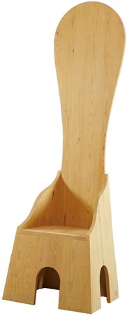 Mario Ceroli, Sedia trono - Serie mobili nella valle per Poltronova