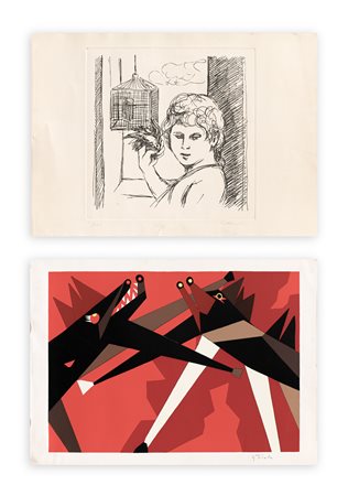 AUTORI VARI (VIOLA E LEVI) - Lotto unico composto da 2 opere grafiche