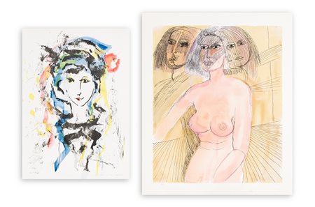 AUTORI VARI (CASSINARI, TRECCANI) - Lotto unico composto da 2 opere grafiche