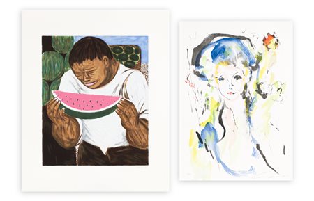 AUTORI VARI (MIGNIECO, TRECCANI) - Lotto unico composto da 2 opere grafiche