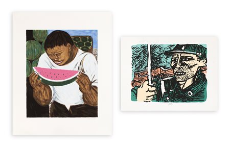 AUTORI VARI (MIGNIECO, MUCCHI) - Lotto unico composto da 2 opere grafiche