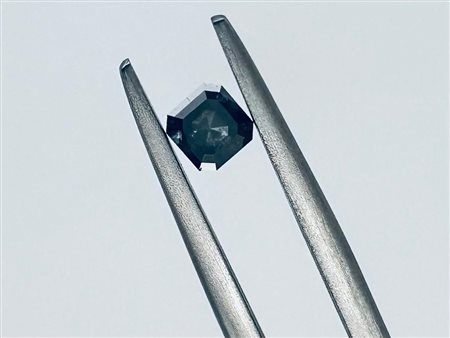 DIAMANTE 0,33 CT FANCY GRIGIO BLU SCURO TAGLIO RADIANTE - CERTIFICATO GIA -...