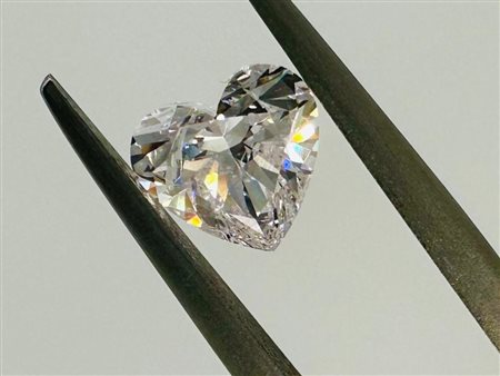 DIAMANTE 2 CT FANCY GRIGIO SCURO GIALLO VERDASTRO TAGLIO CUORE - CERTIFICATO...