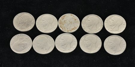 LOTTO DI 10 MONETE REGNO D'ITALIA composto da: 4 monete da 20 centesimi 1940...