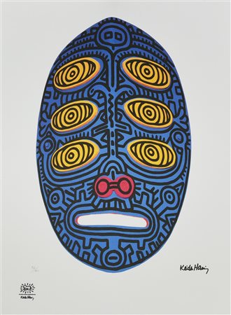 D'apres Keith Haring UNTITLED foto-litografia, cm 70x50; es. 76/150 firma in...