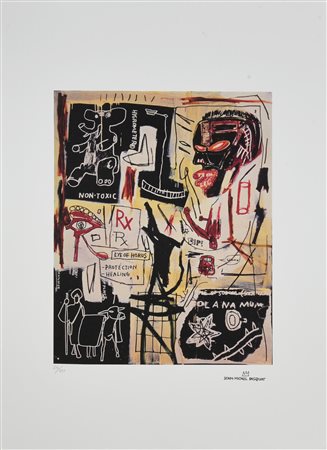 D'apres Jean Michel Basquiat UNTITLED foto-litografia, cm 70x50; es. 26/250...