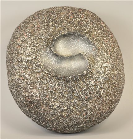 Jorrit Tornquist YIN E YANG scultura in cemento e acrilico cm diam 17,5 sul...