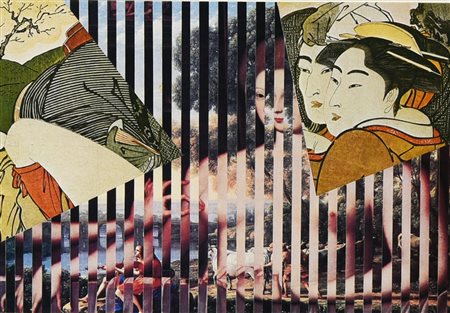 Jiri Kolar SENZA TITOLO collage su cartoncino, cm 16x23 sul retro: firma e...