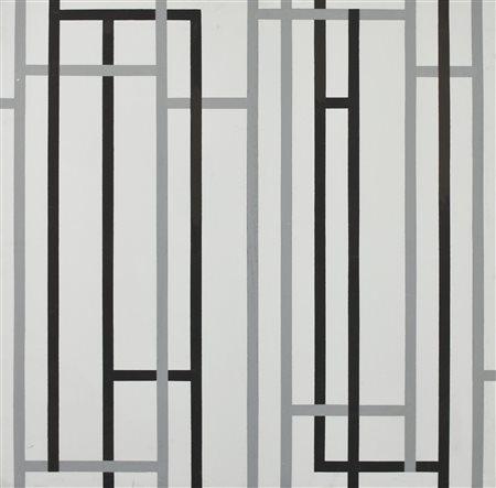 Ario SENZA TITOLO acrilico su tela, cm 90x90 sul retro: firma e data eseguito...