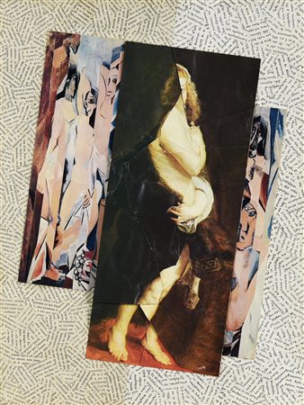 Jiri Kolar SENZA TITOLO tecnica mista applicata su tavola, cm 40x30 firma,...