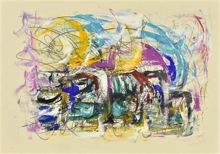 Roberto Andreani SENZA TITOLO tecnica mista su carta, cm 70x100 firma sul...