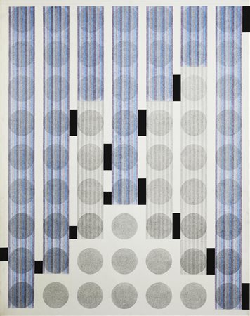 Carlo Nangeroni MOVIMENTI CONTRARI acrilico su tela, cm 158x123,5 sul retro:...