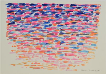 Piero Dorazio SENZA TITOLO acquerello su carta, cm 35x50 firma e data...