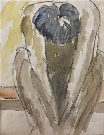 Mario Marcucci RITRATTO tecnica mista su carta, cm 32x23 firma e data...